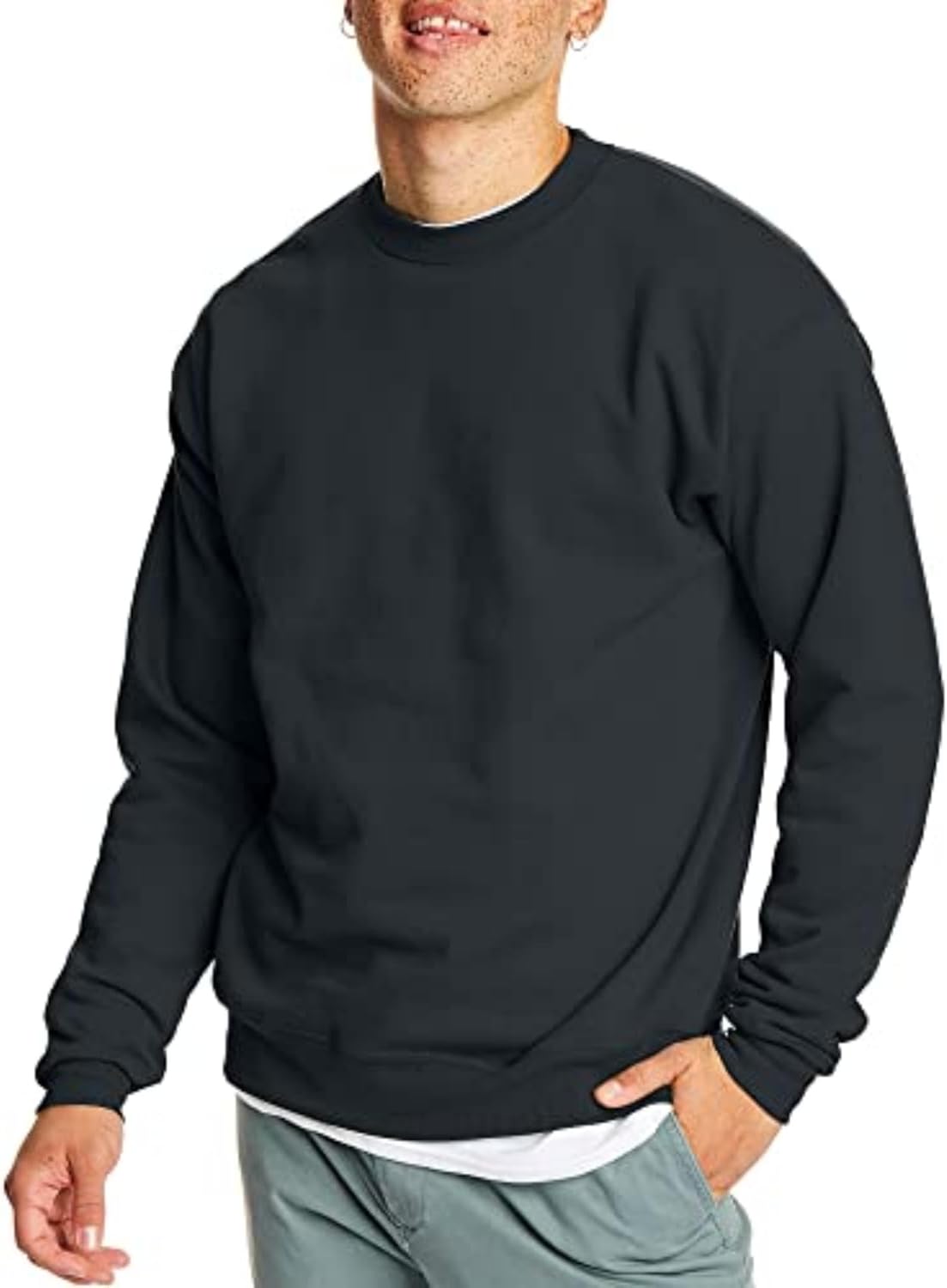 Men's  Fleece, Pullover Crewneck Sweatshirt, 1 or 2 Pack