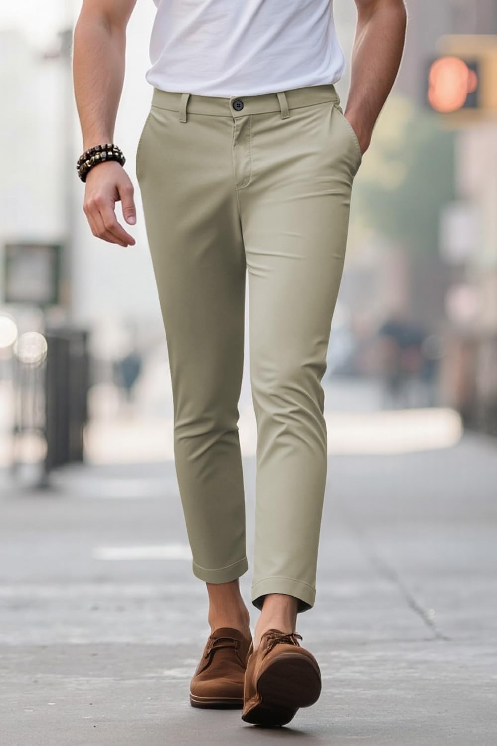 Mens Dress Pants Slim Fit Chino Pants for Men Stretch