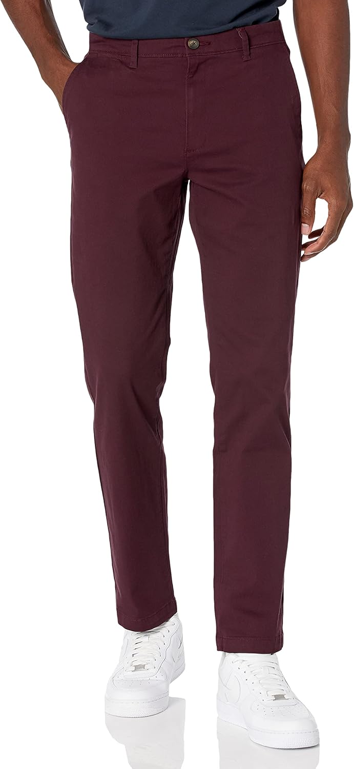 Mens Straight-Fit Casual Stretch Chino Pant