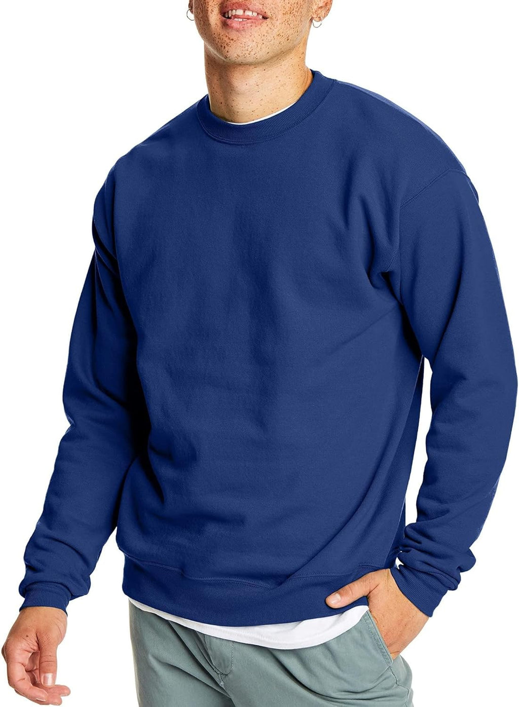 Men's  Fleece, Pullover Crewneck Sweatshirt, 1 or 2 Pack