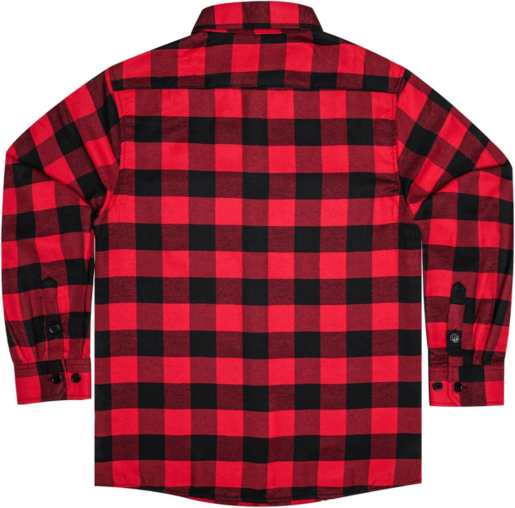 Mens Flannel Shirt Long Sleeve Soft Smooth Plaid Shirts Casual Button Down with Pocket Regular Fit Tops